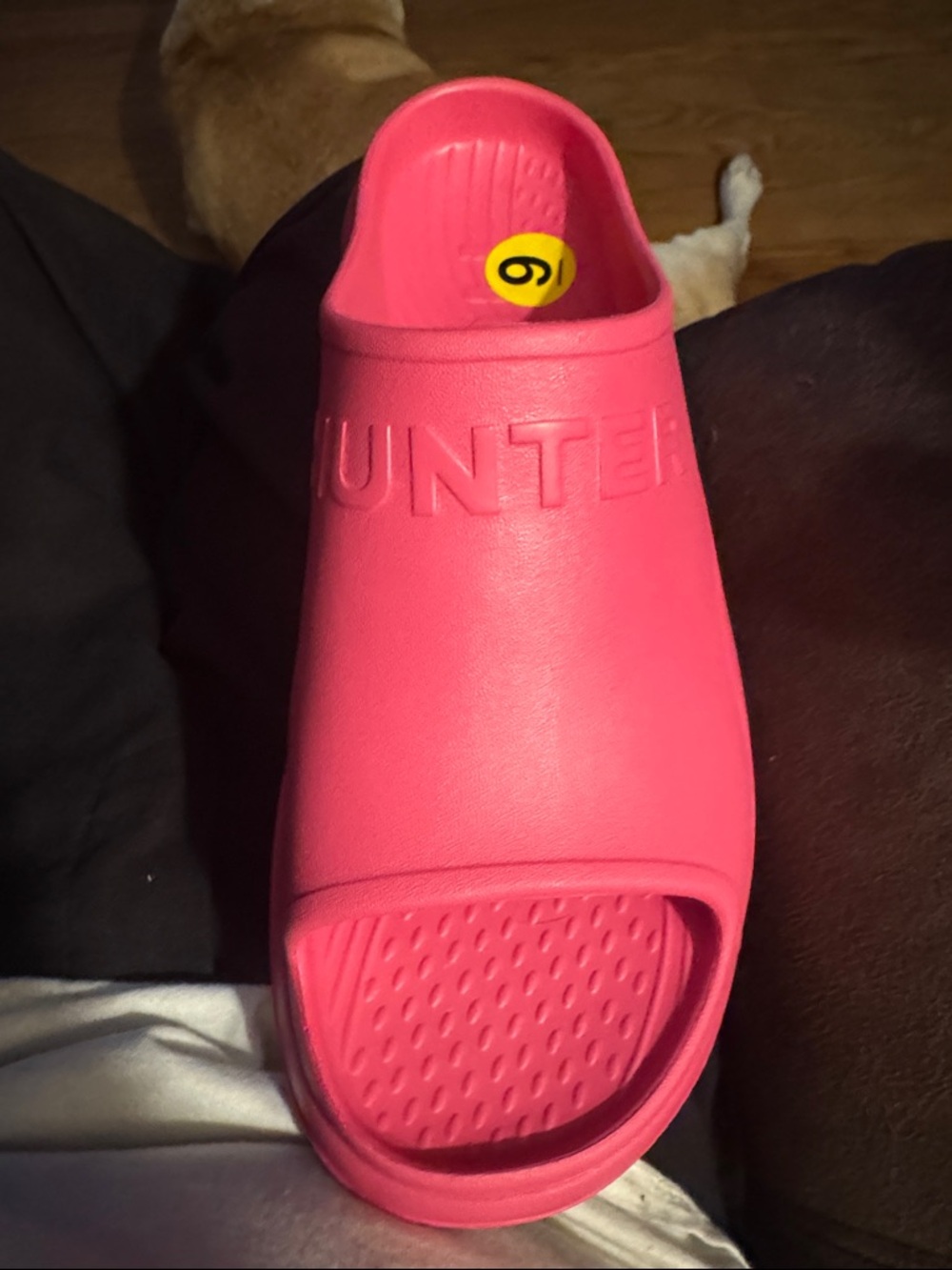 Hunter haddie Bright Pink Slip-On Slide Sandal